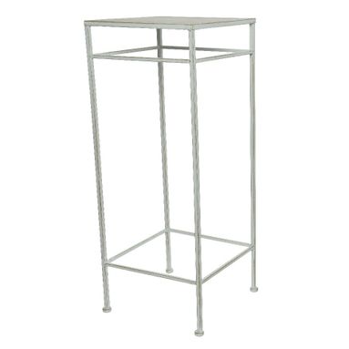 SUPPORTO PORTAVASO IN FERRO 28X28XH70CM CREMA / OR